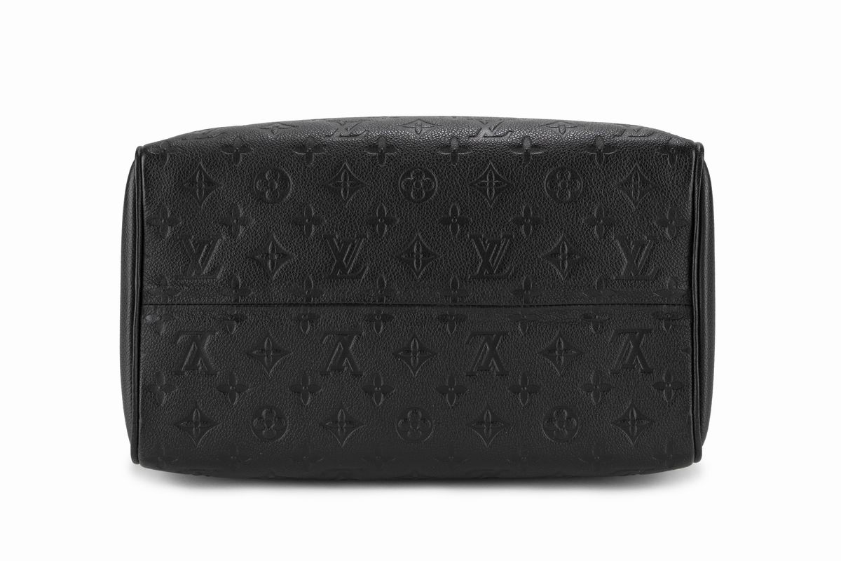 At Auction: Louis Vuitton, Louis Vuitton Black Leather Crossbody Bag With  Embossed Monogram