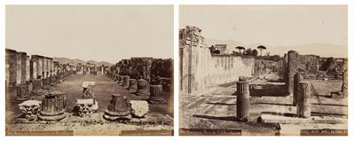 Pompei - Due stampe vintage all'albumina