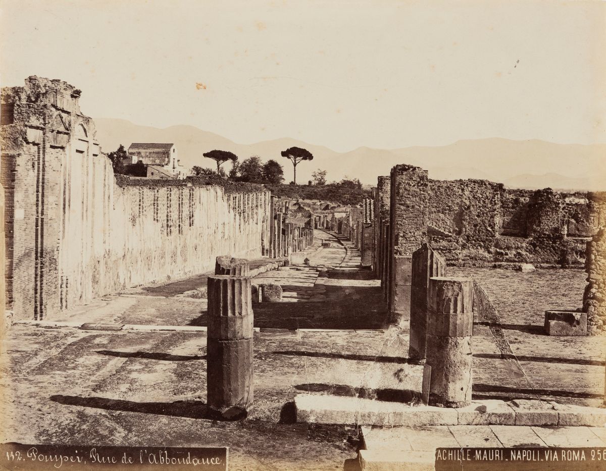 Achille Mauri - Pompei - Due stampe vintage all'albumina