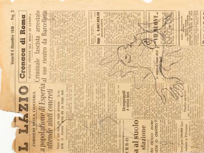Amalassunta (1946), grafite su foglio de l'Unità
