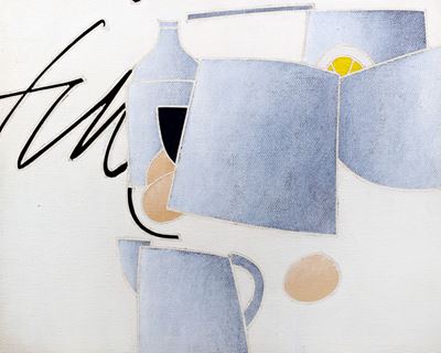 Natura morta con la parola Fine, olio su tela, 1979