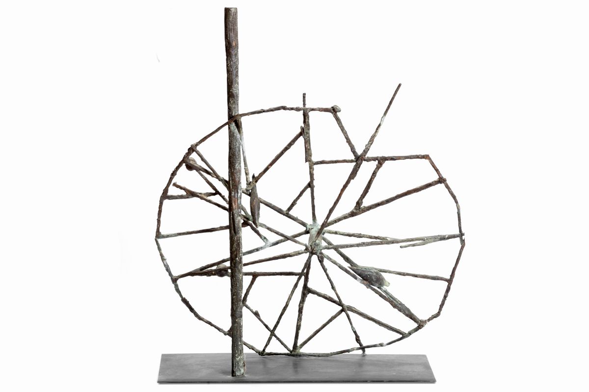 Giuseppe Uncini - Spazi di ferro n°128, cemento e ferro, 1992