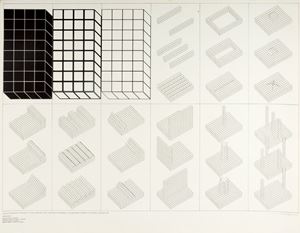 Architectural histograms with reference to a grid that can be transposed into different areas or scales for the construction of a serene and immobile nature in which to recognize oneself