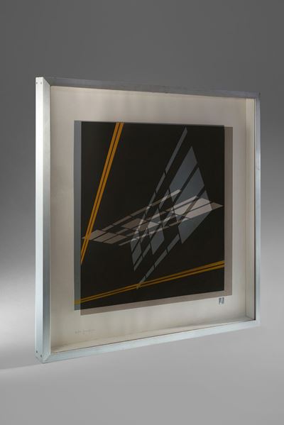 Senza titolo - Stampa multiplo (serigrafia su cartone e vetro)