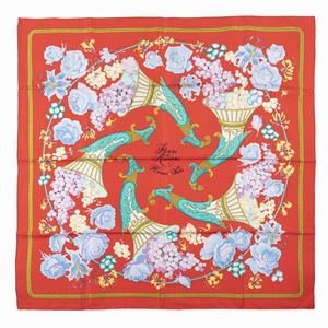 Hermès - Foulard Fleurs et raisins