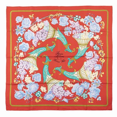 Foulard Fleurs Et Raisins