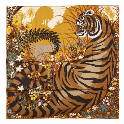 Alice Shirley, Foulard Tyger Tyger in seta multicolore