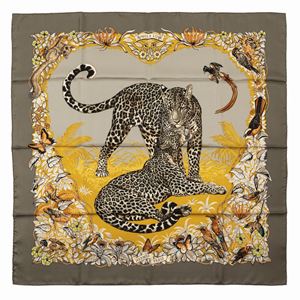 Hermès - Jungle Love Silk Twill scarf