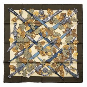 Au plus Dru Silk Twill scarf