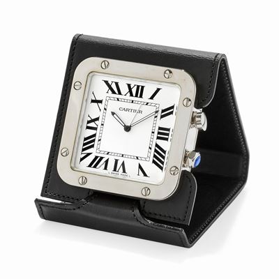 Orologio sveglia da viaggio in acciaio, movimento al quarzo