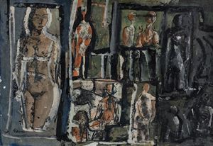 Sironi Mario - Composition with figures