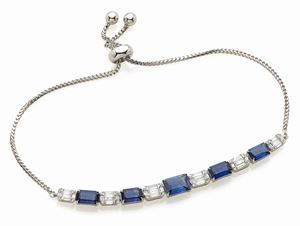 BRACCIALE IN ORO, ZAFFIRI E DIAMANTI