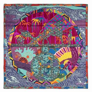 Ex-Libris en Kimonos Silk Twill scarf