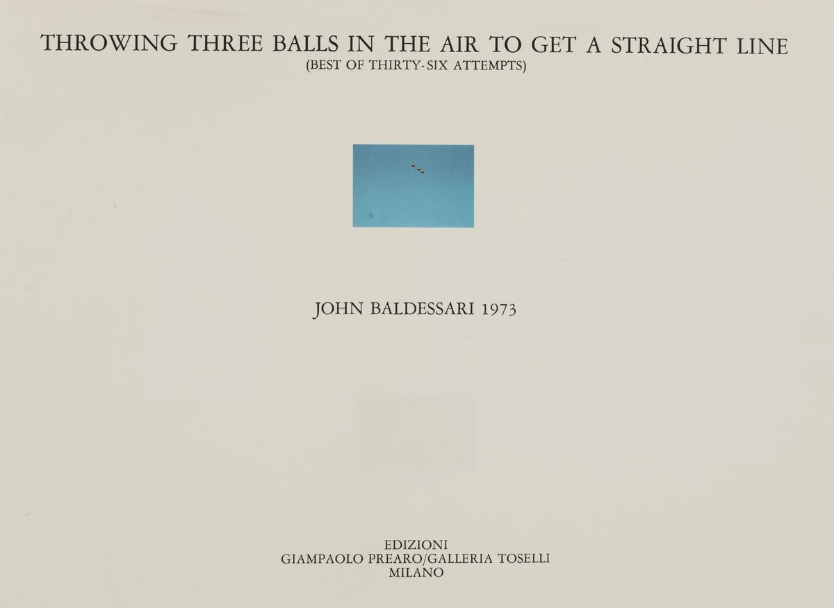 John Baldessari - Throwing Three Balls in The Air To Get a Straight Line (best Of 36 Attempts)