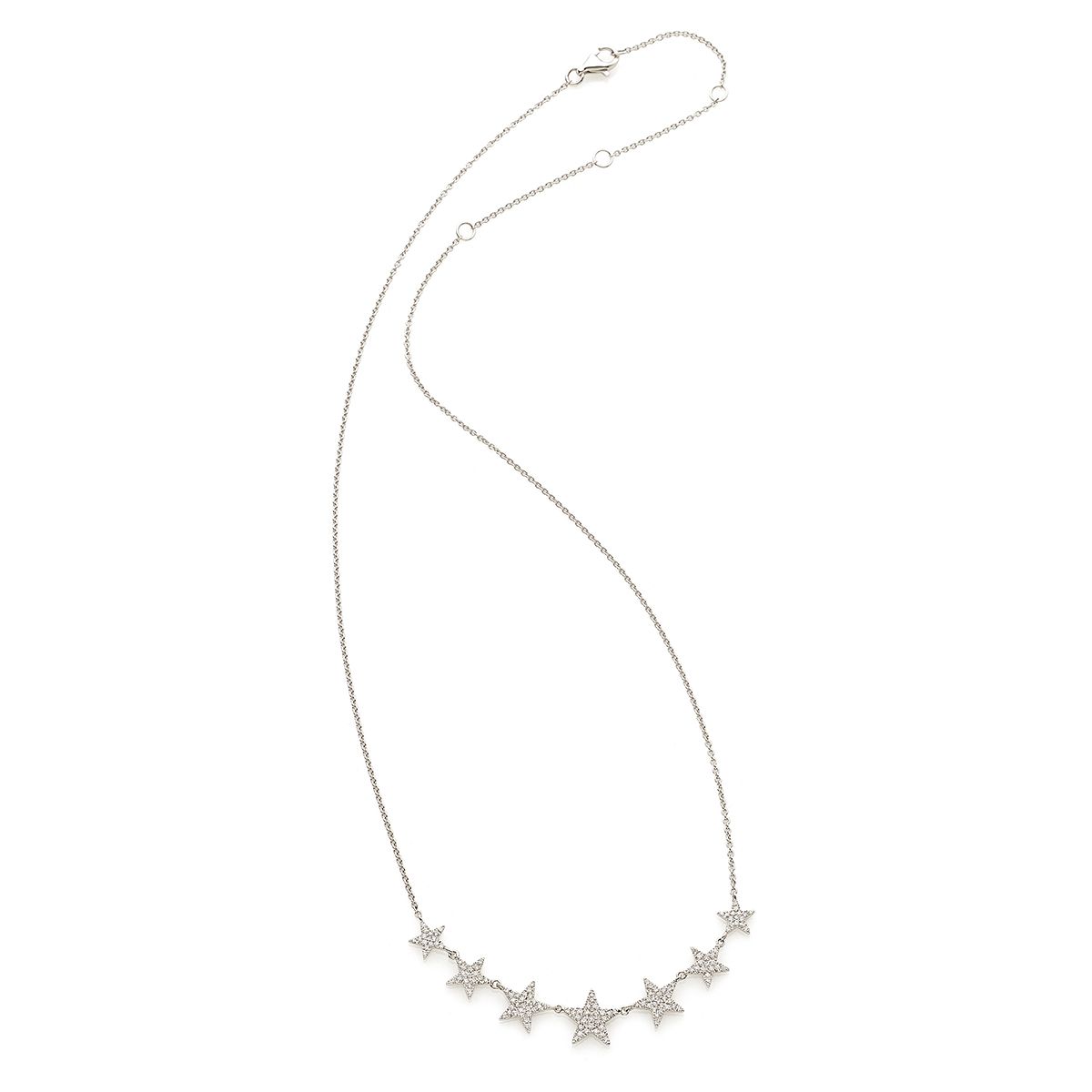 Collana in oro bianco 14K con diamanti