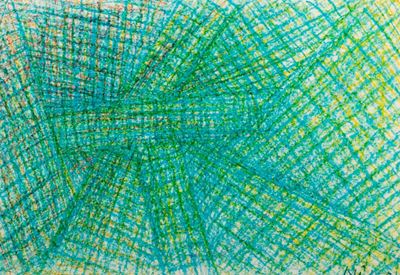 Spazio totale, pastelli a olio su carta