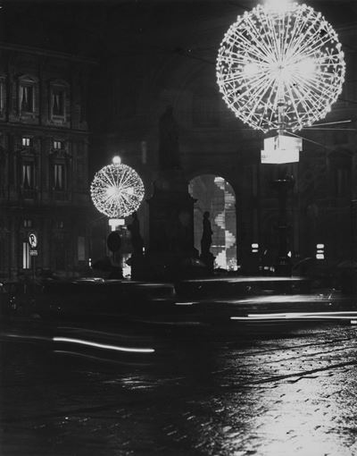 Milano, Piazza della Scala, Stampa vintage alla gelatina ai sali d'argento