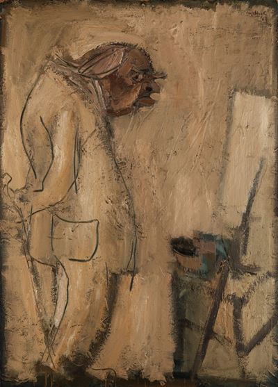 Ritratto di Carrà, olio su tavola, 1964