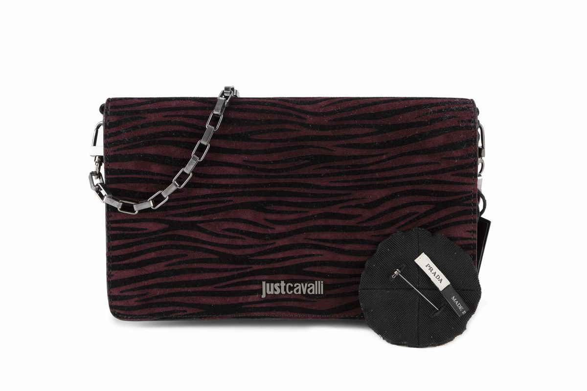 Prada, Just Cavalli - Lotto Composto da una Borsa e una Spilla