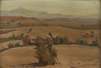 A Sacrofano, olio su legno, 1945