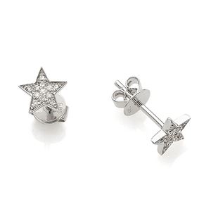 PAIO DI ORECCHINI IN ORO 14K E DIAMANTI