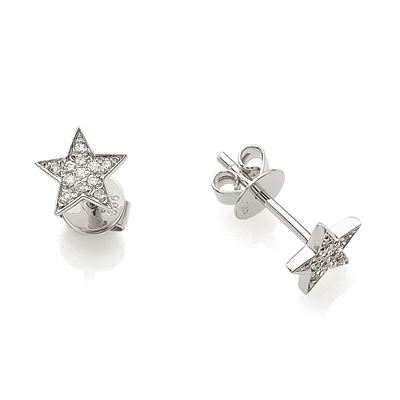 Orecchini in oro bianco 14K con diamanti