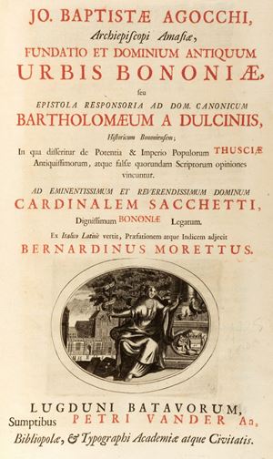 Fundatio et dominium antiquum urbis Bononiae