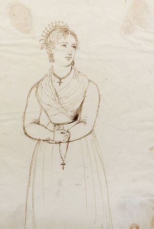 Young woman in Brianza dress