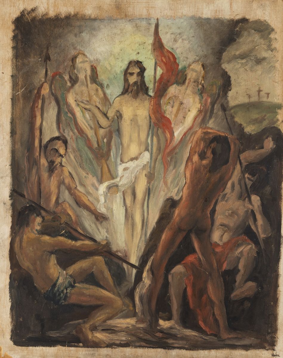 Prima Metà del XX Secolo - Gruppo di tre opere, Nudo di giovane uomo, Ritratto di giovane uomo bi...