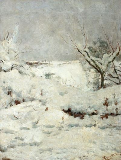 Neve, olio su tela