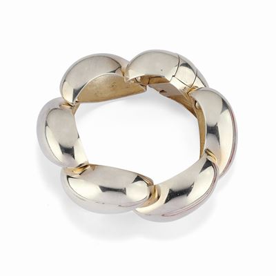 Pomellato, Bracciale in argento 925/1000 a grandi maglie ovali
