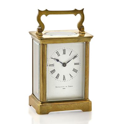 Orologio da tavolo Officier, cassa in ottone, epoca 1900