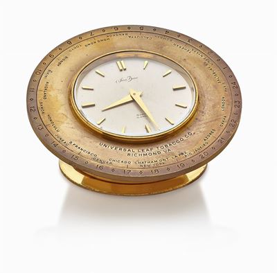 Orologio da tavolo Saint Blase, cassa in ottone, movimento a carica manuale