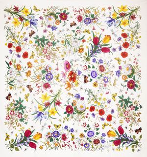 Grand foulard Flora