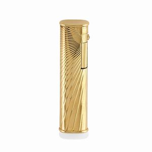 A 18K yellow gold and ruby lighter, Dunhill for Bulgari