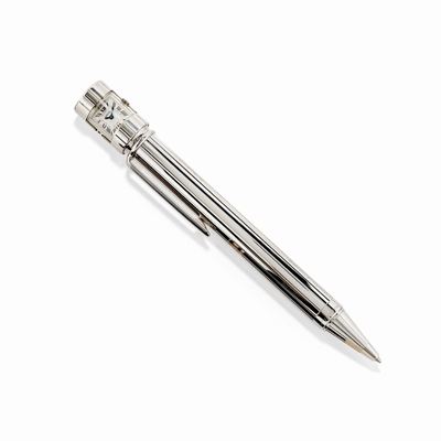 Penna a sfera con orologio a quarzo e finitura numerata
