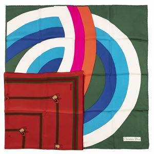Gucci, Dior  - Lotto di due foulard