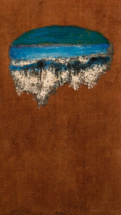 Marina - olio su tela, 1989, 95 x 53 cm