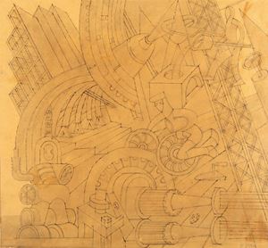 Depero Fortunato - Metropolis under Construction