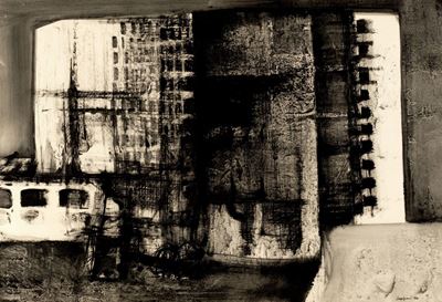 Periferia, tecnica mista su carta, 1964
