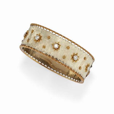 Buccellati, Bracciale in oro bicolore 18K con diamanti