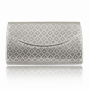 A 18K white gold evening bag, circa 1960-70