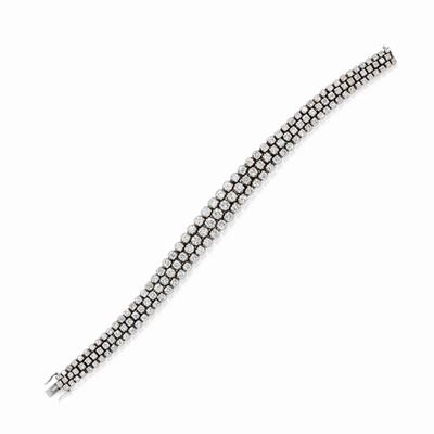 Bracciale in oro bianco 18K con diamanti taglio brillante