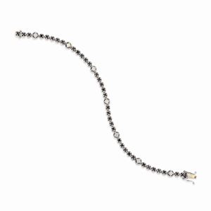 Bracciale tennis con diamanti neri e incolori