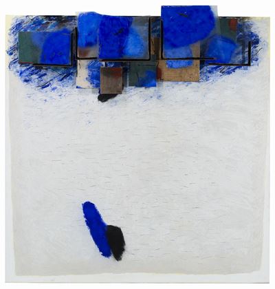Apeiron II - tecnica mista, vetro e ferro su tela, 2005