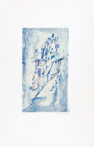 Vieira Da Silva Maria Helena - Light blue composition