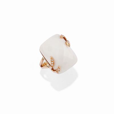 Anello con Agata e Diamanti
