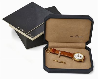 Blancpain, Orologio da polso con calendario in oro 18K