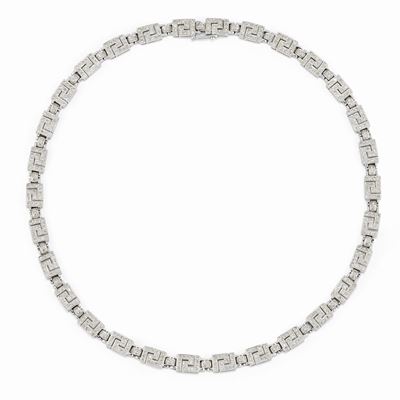 Collana in oro bianco 18K con diamanti, circa 5,50 ct