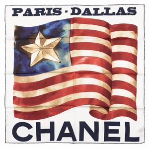 Paris-Dallas Silk Twill scarf